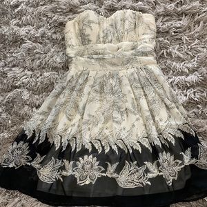Small White Strapless Floral Forever 21 Dress